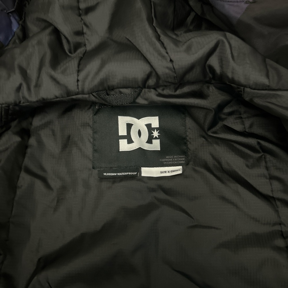 DC Girls Black Ski Jacket with Pink & Blue Tie-Dye Accents - Picture 2 of 5